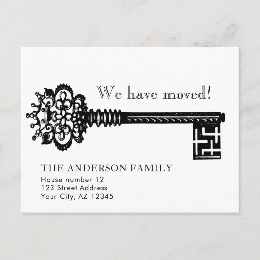  Skeleton Key Moving Announge Briefkaart (Voorkant)