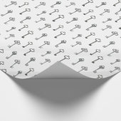 Skeleton Key Patroon Cadeaupapier (Hoek)