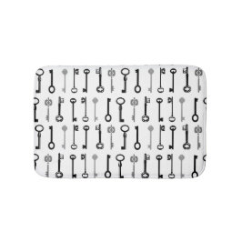  Skeleton Key Pattern Bath Mat