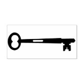 Skeleton Key Silhouette  Rubber Art Stempel (Afrduk)