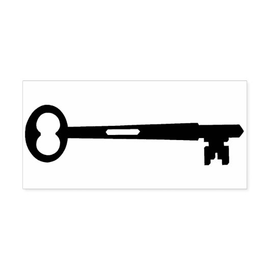 Skeleton Key Silhouette  Rubber Art Stempel (Afrduk)