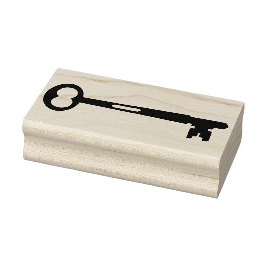 Skeleton Key Silhouette  Rubber Art Stempel (Stempel)