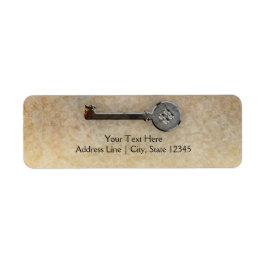 Skeleton Key Vintage Uitzendend-We hebben adres ve Etiket