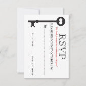 Skeleton Key Weddenschap RSVP-kaart RSVP Kaartje (Voorkant)