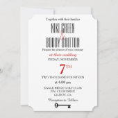 Skeleton Key Wedding Invitation Kaart (Voorkant)
