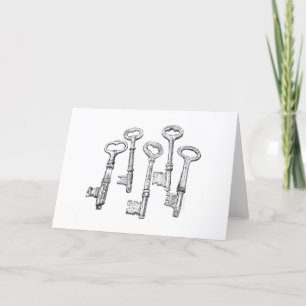 Skeleton Key Wenskaart (leeg binnen) Bedankkaart
