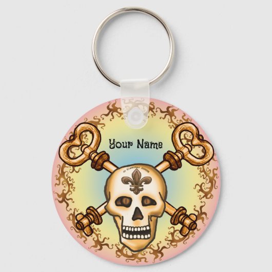 Skeleton Keys Biker Sleutelhanger (Voorkant)