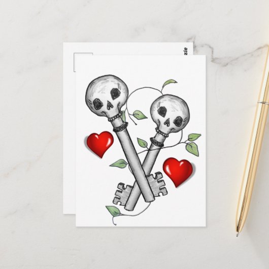 Skeleton Keys Briefkaart (Voorkant / Achterkant in situ)
