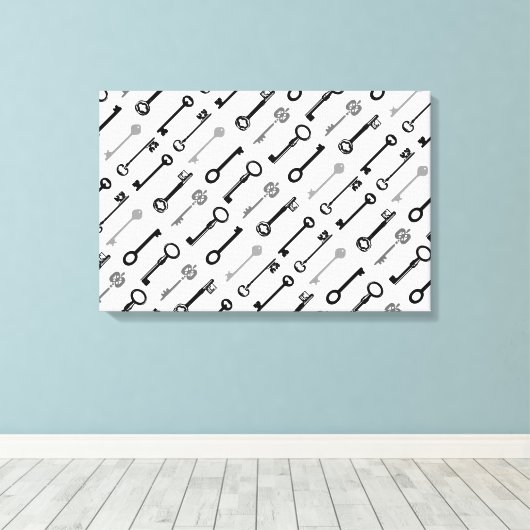  Skeleton Keys op Canvas Afdruk (Insitu (Houten vloer))
