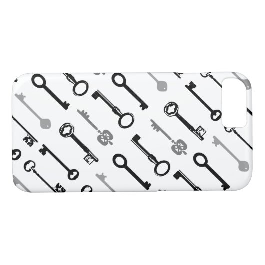 Skeleton Keys Patroon Case-Mate iPhone Case (Achterkant (Horizontaal))