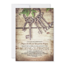 Skeleton Keys Rustieke Huwelijksuitnodigingen