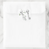 Skeleton Keys Vierkante Sticker (Tas)