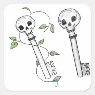Skeleton Keys Vierkante Sticker