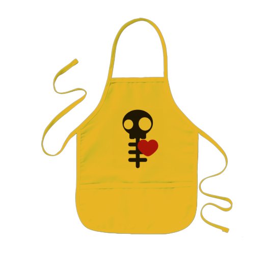 Skeleton Kinder Schort (Voorkant)