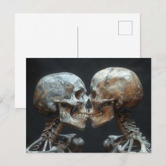 Skeleton Kiss Briefkaart (Voorkant / Achterkant)