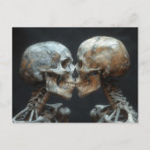 Skeleton Kiss Briefkaart (Voorkant)