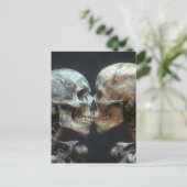 Skeleton Kiss Briefkaart (Staand voorkant)