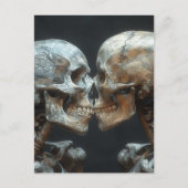 Skeleton Kiss Briefkaart (Voorkant)