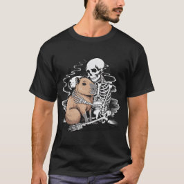 Skeleton Knuffelen Capybara Halloween T-shirt – Sc