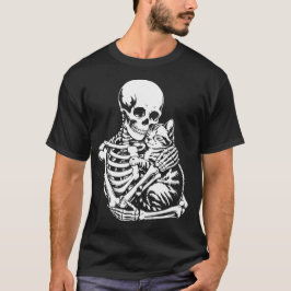 Skeleton Knuffelen Cat Halloween T-Shirt – Kattenl