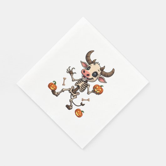 Skeleton Koe Parade Servet (Hoek)