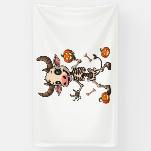 Skeleton Koe Parade Spandoek (Verticaal)