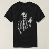 Skeleton koffie t-shirt (Design voorkant)