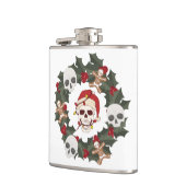 Skeleton Krans op een Vinyl Wrapped Flask Heupfles (Links)