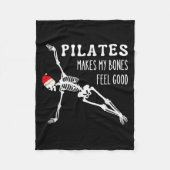 Skeleton Lates Makes My Bones Feel Good Meditation Fleece Deken (Voorkant)