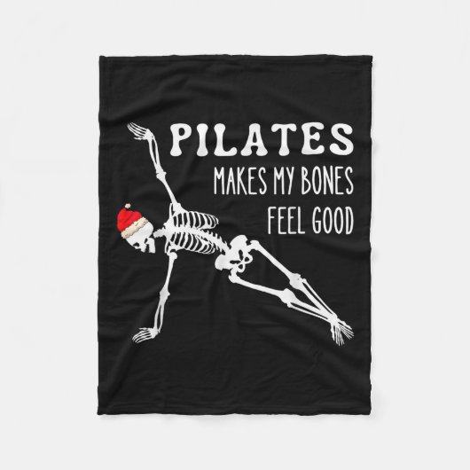 Skeleton Lates Makes My Bones Feel Good Meditation Fleece Deken (Voorkant)