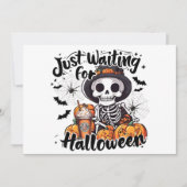 Skeleton Latte Countdown Feestdagenkaart (Voorkant)