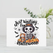 Skeleton Latte Countdown Feestdagenkaart (Staand voorkant)