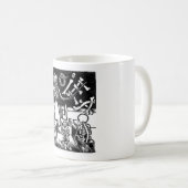 Skeleton leraar en studenten "Dag van de dood" Koffiemok (Voorkant rechts)