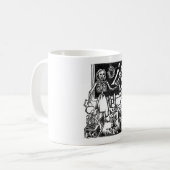 Skeleton leraar en studenten "Dag van de dood" Koffiemok (Voorkant links)