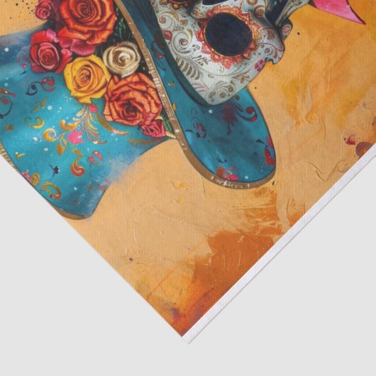 Skeleton leven1 tissuepapier (Detail)