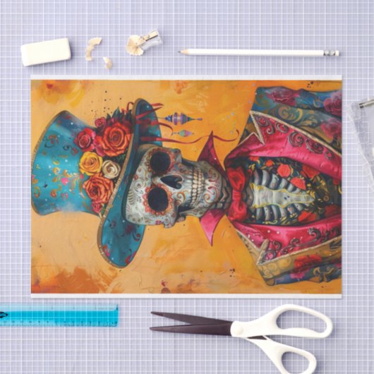 Skeleton leven1 tissuepapier (Craft)