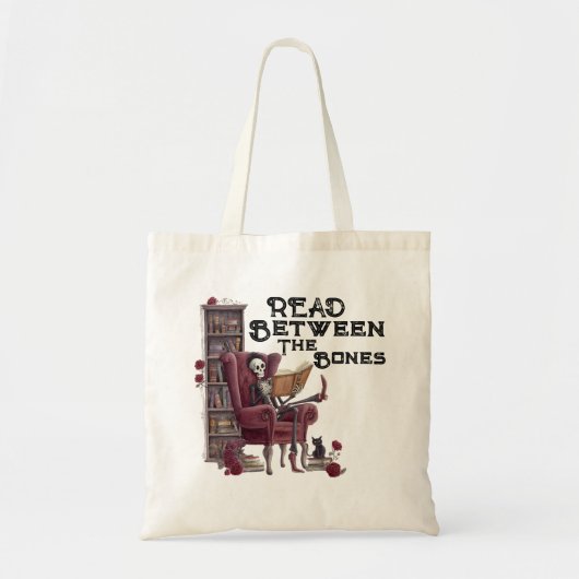 Skeleton lezen boek Canvas tas (Voorkant)