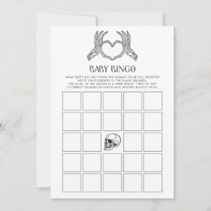 Skeleton Little Boo Baby Bingo Baby shower spel