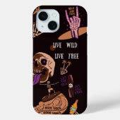 Skeleton, Live Wild, Live Free Case-Mate iPhone Case (Achterkant)