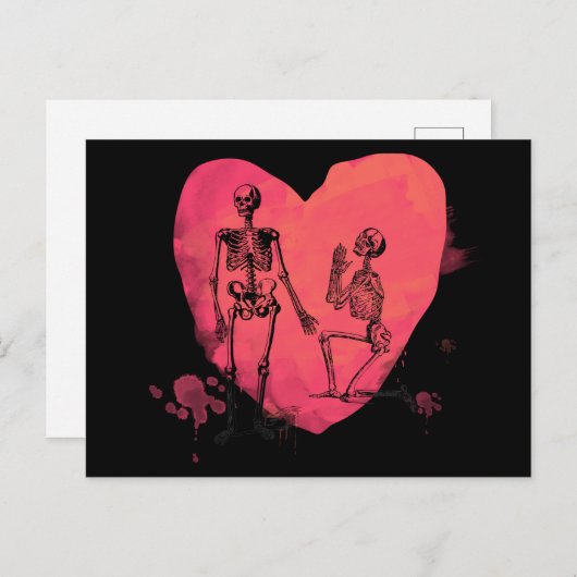 Skeleton Love Briefkaart (Voorkant / Achterkant)