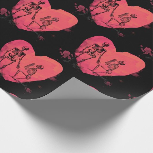 Skeleton Love Cadeaupapier (Hoek)