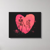 Skeleton Love Canvas Afdruk (Voorkant)