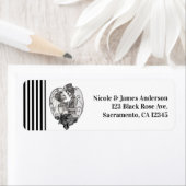 Skeleton Love Couple Marriage Dance Gothic Wedding Etiket (Insitu)