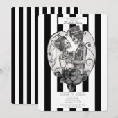 Skeleton Love Couple Marriage Dance Gothic Wedding Kaart (Voorkant / Achterkant)