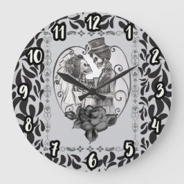 Skeleton Love Couple Marriage Dance Grote Klok