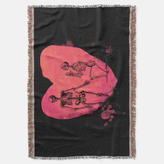 Skeleton Love Deken (Voorkant Verticaal)