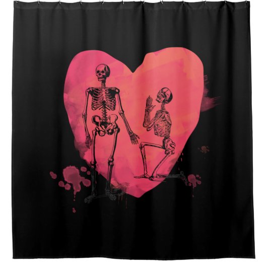 Skeleton Love Douchegordijn (Voorkant)
