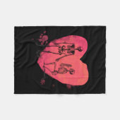 Skeleton Love Fleece Deken (Voorkant (Horizontaal))