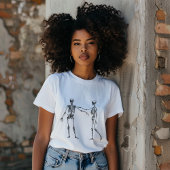 Skeleton Love Grappige  Anatomie Illustratie T-shirt