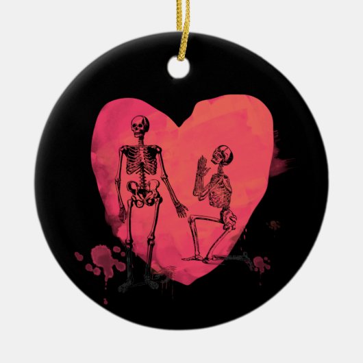 Skeleton Love Keramisch Ornament (Voorkant)